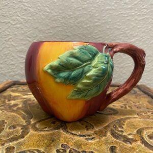 Source Unknown Autumn Leaf Mug - Red, Yellow, and Green
